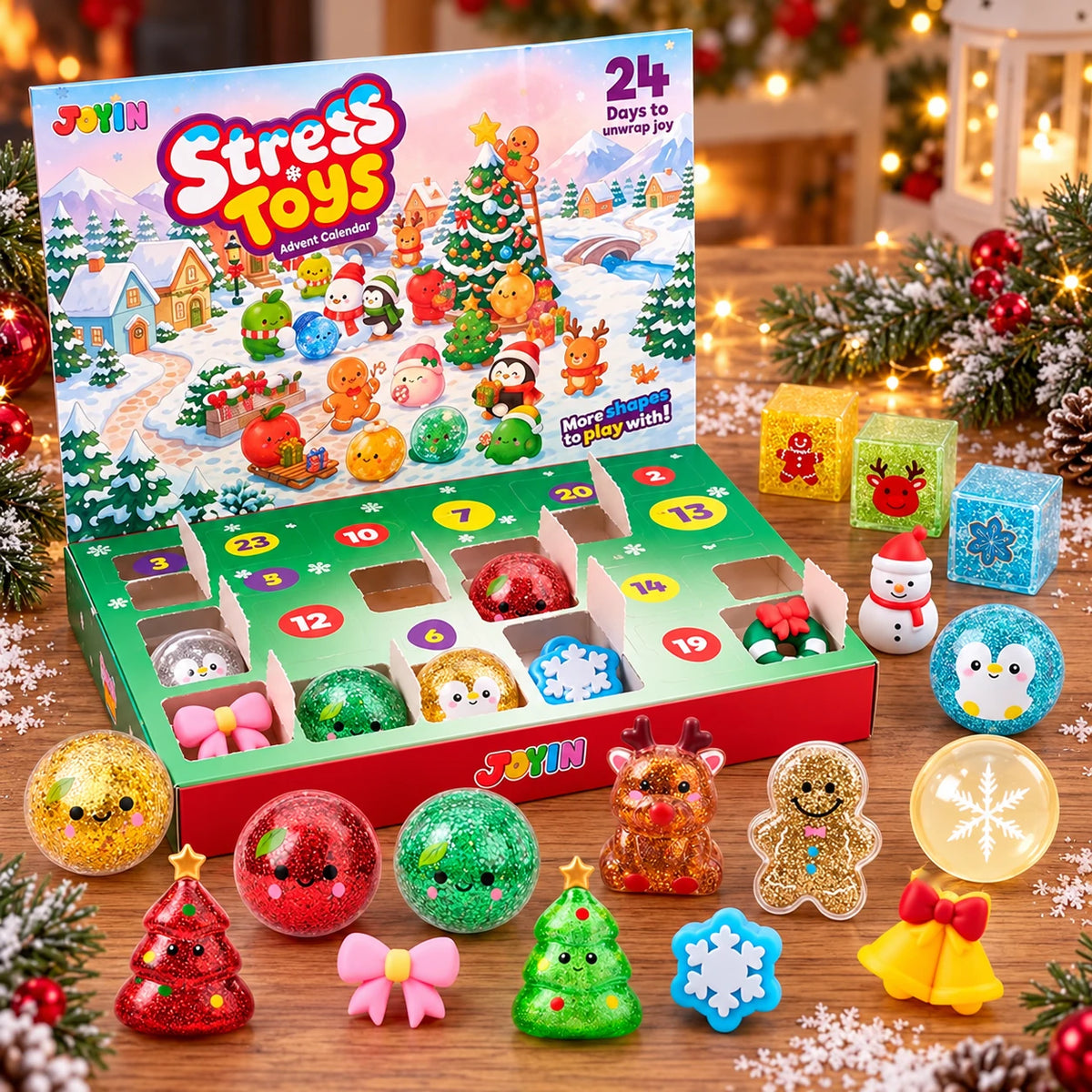 24 numbered doors of squishy surprises